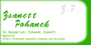 zsanett pohanek business card